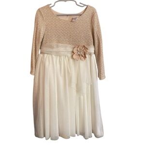 ivory and rose gold dress Gold Sequin Flutter Sleeve Floor Length Mother Of Bride Dress